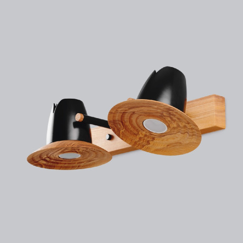 Mirror lamp Orbit 2 black