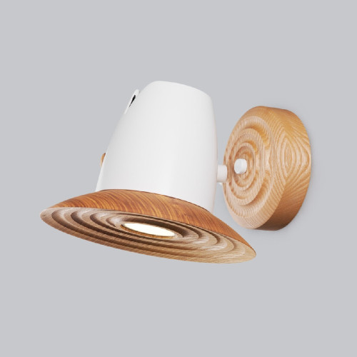 Бра Orbit white Natural wood