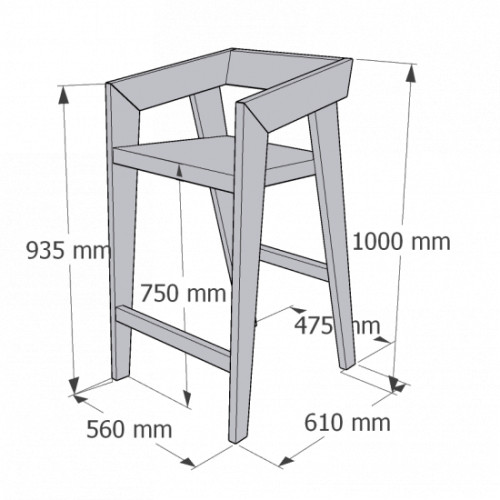 Bar stool AIR 2 BAR M (4SOFT)