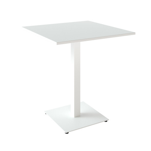 Стіл Tetra light 700x700 білий метал / білий ДСП