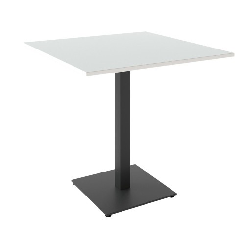 Стіл Tetra light 800x800 чорний метал / дуб ДСП