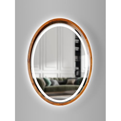 Oval mirror Evolution Slim with LED-light
