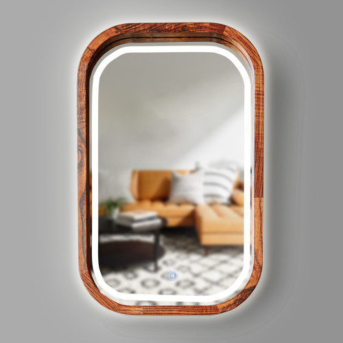 Reliability Slim Rectangular Mirror with LED Light