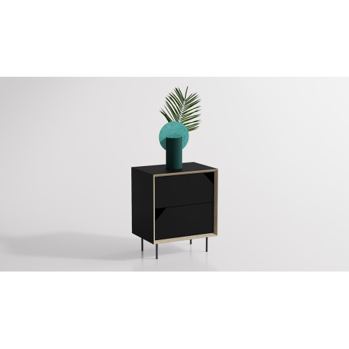 Bedside table ORIGAMI Optima black
