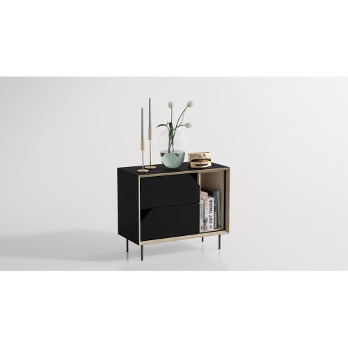 Bedside table ORIGAMI Maxi black