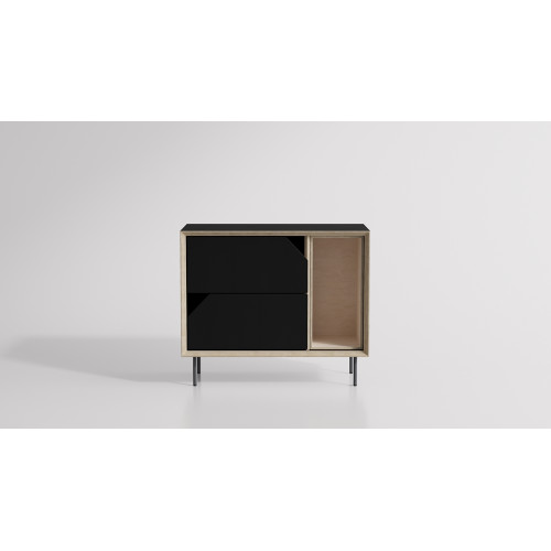 Bedside table ORIGAMI Maxi black
