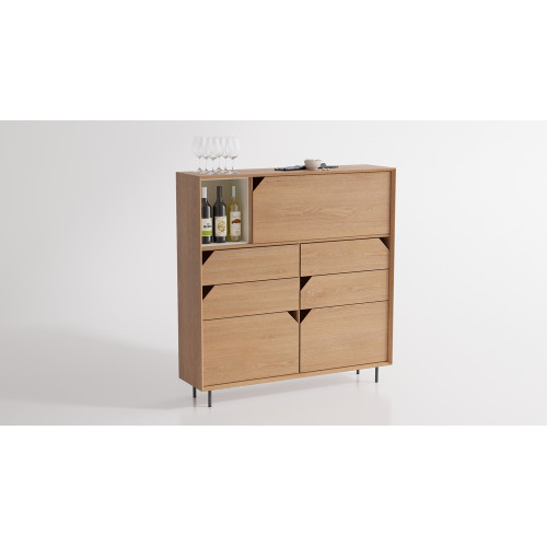 Chest high ORIGAMI oak