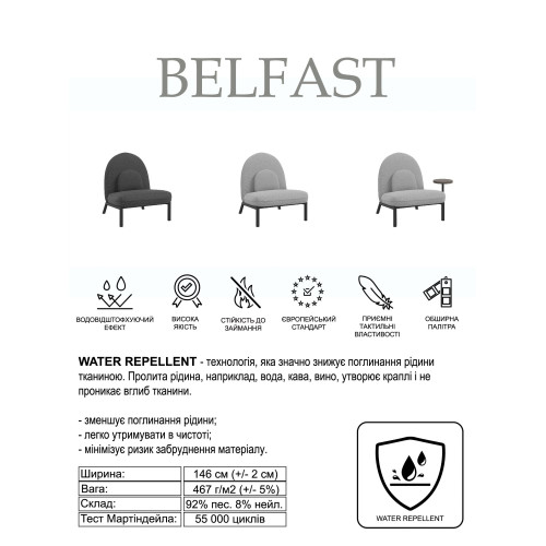Крісло інтер'єрне Soft Lounge Belfast 01