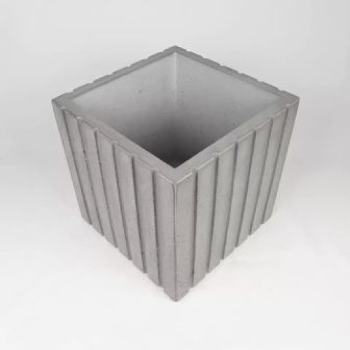 Concrete flowerpot Cube Linea 31