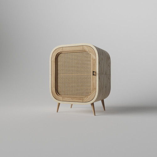 Bedside table Teneta S117L natural color