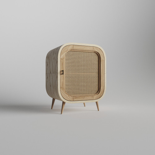 Bedside table Teneta S117R natural color