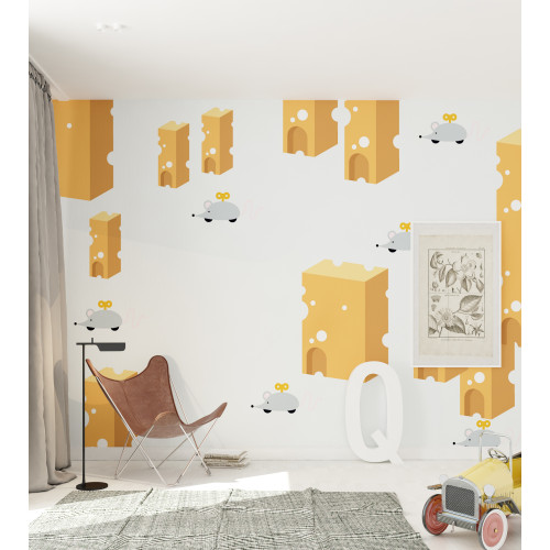 Designer wallpaper "Cheese"
