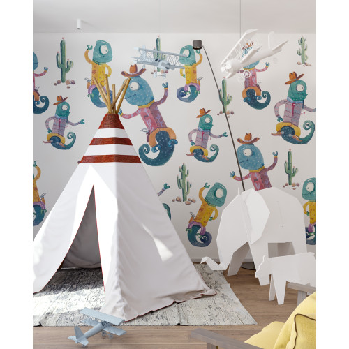 Designer wallpaper "Chameleons"