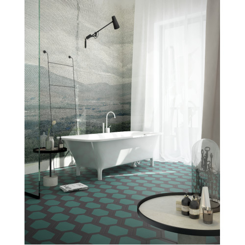 Designer wallpaper "Urbino Landscape" / wallpaper bathroom