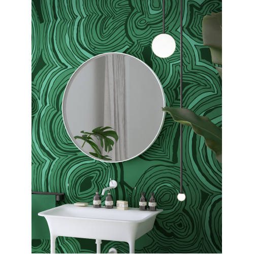Дизайнерські шпалери "Малахіт" / wallpaper bathroom
