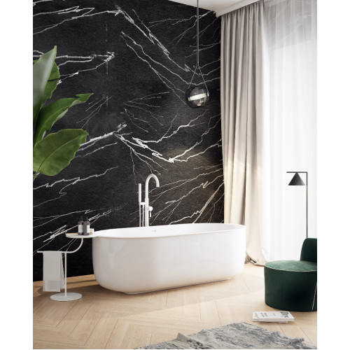 Designer wallpaper "Black marble" / wallpaper bathroom