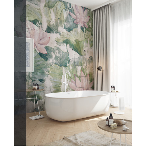 Designer wallpaper "Lotus" / wallpaper bathroom