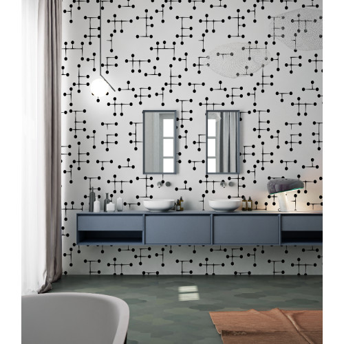 Дизайнерські шпалери "Атом" / wallpaper bathroom