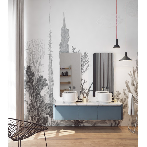 Дизайнерські шпалери "Ботаніка" / wallpaper bathroom