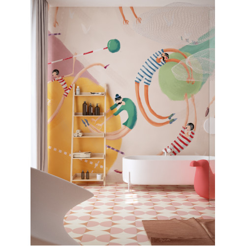 Designer wallpaper "Circus" / wallpaper bathroom