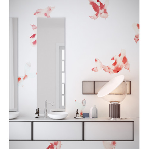 Designer wallpaper "Carps" / wallpaper bathroom