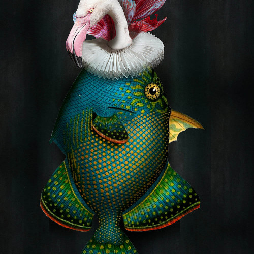 Design wallpaper "Flamingo" design Decorkuznetsov