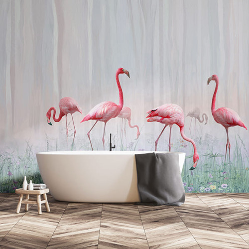 Безшовні шпалери "Caribbean flamingo"