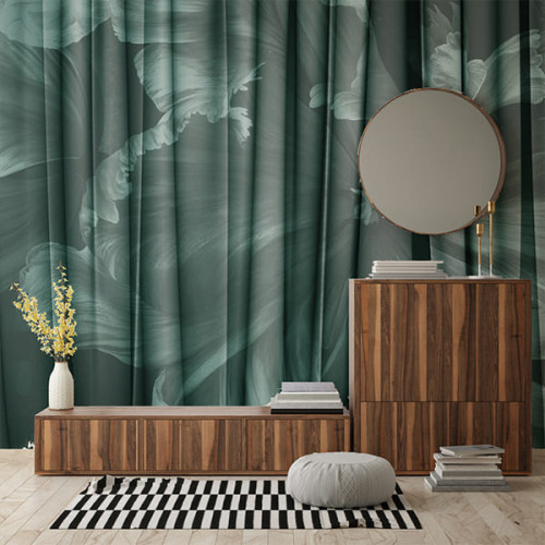 Seamless wallpaper "Flower curtain"