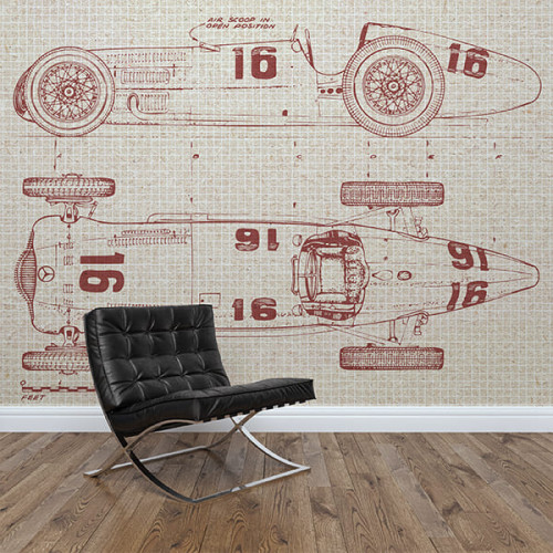 Seamless wallpaper "Old racer"